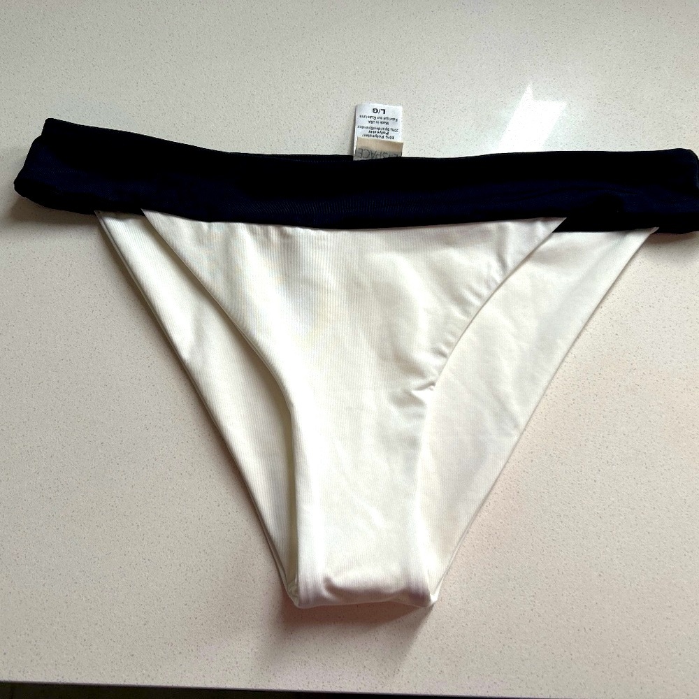 L*Space black and white bikini bottom
